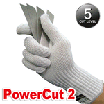 HANDMAX Power Cut 2 Safety Glove No 506, Food Grade Glove, Cut Level Cut 5 Cut Prevention, Stainless Steel Yarn, Reinforced Polyethylene Yarn (HPPE), Nylon Yarn, Rubber Yarn, 7G