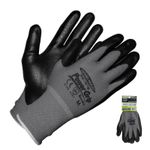 HANDMAX Power Grip Double Multipurpose Safety Gloves NO.703, 10 pairs, poly yarn, nitrile foam coating, 13G