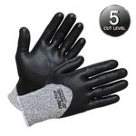 HANDMAX Safe Grip Plus Industrial Gloves FULL NO.531, Level 5 Cut Prevention, Glass Fiber NBR 3/4 Coating, Black Poly, Palm Full Coating, Anti-slip, Anti-pollution - Made in Korea