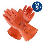 NOVEX Insulated Gloves 500V Class 00, Slim, KCs certified (12-AV4CS-0001), CE2849, EN60903, Natural Rubber Gloves
