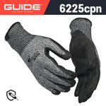 GUIDE NEEDLE PROTECTION GOLVES 6225CPN, Recycling cleaning waste disposal gloves, CE, ASTM F2878 8N (LEVEL4), reinforced polyethylene yarn (HPPE), PU coated