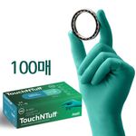 ANSEL Touch&Tuff Chemical Resistant Disposable Rubber Gloves 92-600 (10 inches), 100 sheets, Anti-static, Nitrile Material, Latex Powder free, EN ISO 374-5:2016 VIRUS