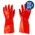 NSEL Alphatech Chemical Resistant Gloves 15-554, PVA polyvinyl alcohol material, Cotton lining, 35cm, KCs certified, EN ISO 374-5:2016