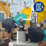 ANSEL Alphatech Chemical Resistant Gloves 58-535B, Nitrile, Acrylic lining, Oil-resistant gloves, Anti-static, 35cm, KCs certified, Silicone free, EN ISO 374-5:2016