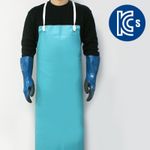 ANSEL Alphatech Acid-resistant Heavy-duty Apron 56-100, PVC, Chemical-resistant Industrial Apron, 112cm, Type 4 KCs CE certified, Free Size