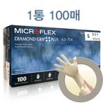 ANSEL Microflex Diamond Grip Plus, (100 sheets) Powder-free, Latex material, 10 inches