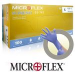 ANSEL Microflex Supreno, 100 sheets, Powder-free, Non-slip Nitrile material, 10 inches, Powder-free, Internally Chlorinated, Non-sterile, Chemical-resistant rubber gloves