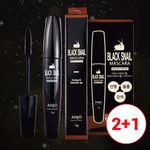 [ANJO] Black Snail Mascara: Strong Hold, Curl, and Waterproof with Snail Mucus Nutrition-Made in Korea