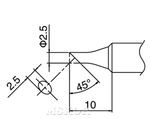 HAKKO Soldering Tip For FX-888D T18-SERIES, T18-CSF25