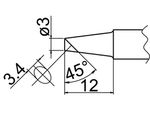 HAKKO Soldering Tip For FX-838 TIP T20-SERIES, T20-BC3