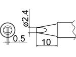 HAKKO Soldering Tip For FX-838 TIP T20-SERIES, T20-D24