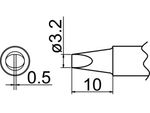 HAKKO Soldering Tip For FX-838 TIP T20-SERIES, T20-D32