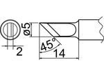 HAKKO Soldering Tip For FX-838 TIP T20-SERIES, T20-K