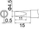 HAKKO T22 Soldering Iron Tip Series T22-D45, For FM-2030/FM-2031 Soldering Tip