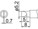 HAKKO T22 Soldering Iron Tip Series T22-D52, For FM-2030/FM-2031 Soldering Tip