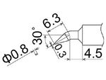 HAKKO T22 Soldering Iron Tip Series T22-JD08, For FM-2030/FM-2031 Soldering Tip
