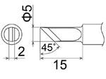 HAKKO T22 Soldering Iron Tip Series T22-K, For FM-2030/FM-2031 Soldering Tip