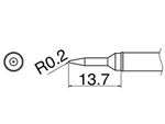 HAKKO Soldering Iron Tip T31-01SBL, Conical Tip, 840°F / 450°C For FX-100, T31 Series