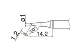 HAKKO Soldering Iron Tip T31-02BC1, Bevel Tip,750°F / 400°C For FX-100, T31 Series