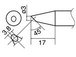 HAKKO Soldering Iron Tip T33-BC3, Bevel For FX-801, T33 Series