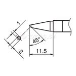 HAKKO T39 B Series Solder Tip T39-BC3545, FX-9701 handle only, Soldering Tips, Origin-Japan