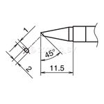 HAKKO T39 B Series Solder Tip T39-BCF1020, FX-9701 handle only, Soldering Tips, Origin-Japan