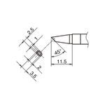 HAKKO T39 B Series Solder Tip T39-BCM2535, FX-9701 Handle Only, Soldering Tips, Origin-Japan