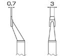 HAKKO Soldering Tip/Nozzle T8 Series T8-1013, 1 Set For FM-2022 Hot tweezers SMD Work