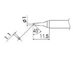 HAKKO Soldering Tip For N2 FX-951, FM-2026 TIP T13-SERIES, T13-BC1