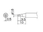 HAKKO Soldering Tip For N2 FX-951, FM-2026 TIP T13-SERIES, T13-D16