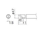 HAKKO Soldering Tip For N2 FX-951, FM-2026 TIP T13-SERIES, T13-KR