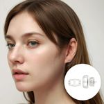 [TANDY] Signature Silver 925 Earrings TDE301 - Rhodium Plated for Anti-Tarnish Protection, Simple yet Unique Design for Everyday Elegance