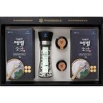 [The Healthy Sinan Salt] Sinan Sunlight Healthier Salt (Brine Removed) Five-Piece Set, No. 2, Premium Mineral-Rich Sea Salt from Korea, Basil Salt, Roasted Salt, Washed Salt, Whole Pepper Salt