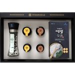 [The Healthy Sinan Salt] Sinan Sunlight Healthier Salt (Brine Removed) Six-Piece Set, No. 2, Premium Mineral-Rich Sea Salt from Korea, Garlic Salt, Basil Salt, Roasted Salt, Whole Pepper Salt 