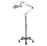 SEKI_OPTICAL 3, 5, 8X LED Illuminated Magnifying Glass SK-101L with 127mm Lens, Built-In Whie LED Lamp, Adjustable Joint Structure, and High-Tensile Spring, Stand Type