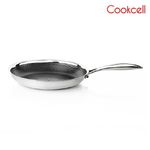 COOKCELL IH Black Cube Frying Pan Single 26cm, Innovative Coating Technology, Triple-Bottom Structure, Dishwasher Safe.