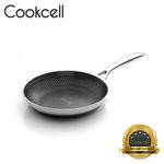 Cooksell IH Black Cube Frying Pan Double 20cm, Innovative Coating Technology, Triple-Bottom Structure, Dishwasher Safe.