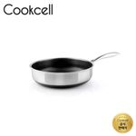 COOKCELL IH Black Edition Double Sauté Pan 24cm, Innovative Coating Technology, Triple-Bottom Structure, Dishwasher Safe.