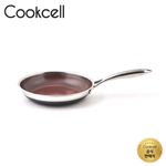 COOKCELL Special Ruby Edition Double IH Wok Pan 24 cm, Innovative Coating Technology, Triple-Bottom Structure, Dishwasher Safe.