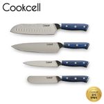 Cookcell Premium Damascus Cello 4-Piece Knife Set