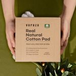[Varuza] 3-Layer Non-Bleached Non-Fluorescent Cotton Pads (300 sheets) [Plain Type] 100% Natural Cotton, Eco-Friendly Product, Hypoallergenic, Vegan Cotton Pads, Made in Korea