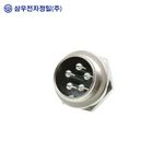 SAMWOO ELECTRONICS SCN-2005R Circular Connector Receptacle Type 5 Pin Industrial Panel Mount Socket Made in Korea Genuine High-Precision