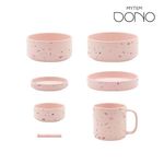 [MYTEM] DONO Terrazzo Ceramic Tableware Set 7P (Cream Vanilla, Soft Pink) Safe, stylish, and practical single-person dinnerware with heavy metal-free certification.