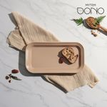 [MYTEM] Dono O-reum Ceramic Rectangular Plate (Brown) – Elegant Plate to Enhance Your Culinary Presentation