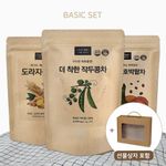 [GOOD FARMER] Basic Tea Gift Set – A Thoughtful Gift of Health with Sword Bean Tea, Balloon Flower Ginger Tea, and Pumpkin Red Bean Tea ,Made in Korea