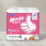 [Happy S&P Paper] Good Manner Reusable Dishcloth Towels 50 Sheets × 6 Rolls (1 Pack), Clean and Hygienic Kitchen Essential Towels_ Made in Korea