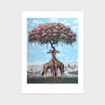 [GAHYUN ART] Park Ki-Hoon - Coexistence _ Silkscreen Print, Giraffe and Urban Coexistence _ Korea