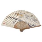 ATTY FACTORY Korean Traditional Folding Fan –To Marketplace Road (Large) _ Traditional Minhwa Fan with Hanji & Bamboo, Korean Knot + Gift Box Included _ Made in Korea
