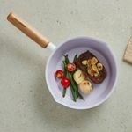 HANSSEM My Cook IH Ceramic Nonstick Multi-Pan 20cm – Lightweight 560g Frying Pan & Pot Combo, Induction & Gas Compatible, Wooden Handle, PFOA/PFOS Free _ Made in KOREA