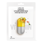 LEBELAGE Capsule Vitamin Mask Pack 10 Sheets for Brightening Skin Radiance Hydration and Anti-Wrinkle Care _ Made in Korea